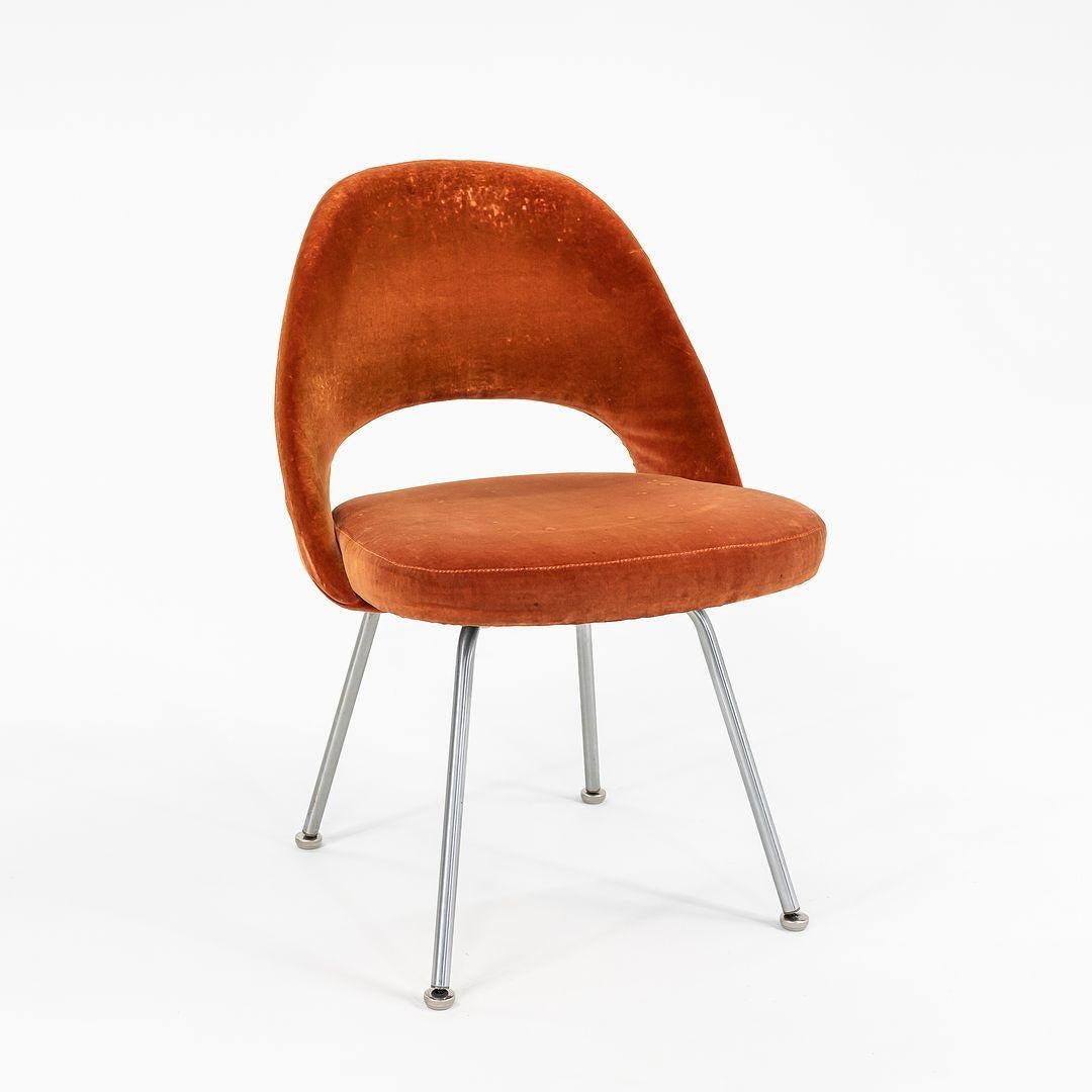 Eero Saarinen für Knoll Chefsessel aus rostfarbenem Samt, 1970er Jahre im Angebot 5