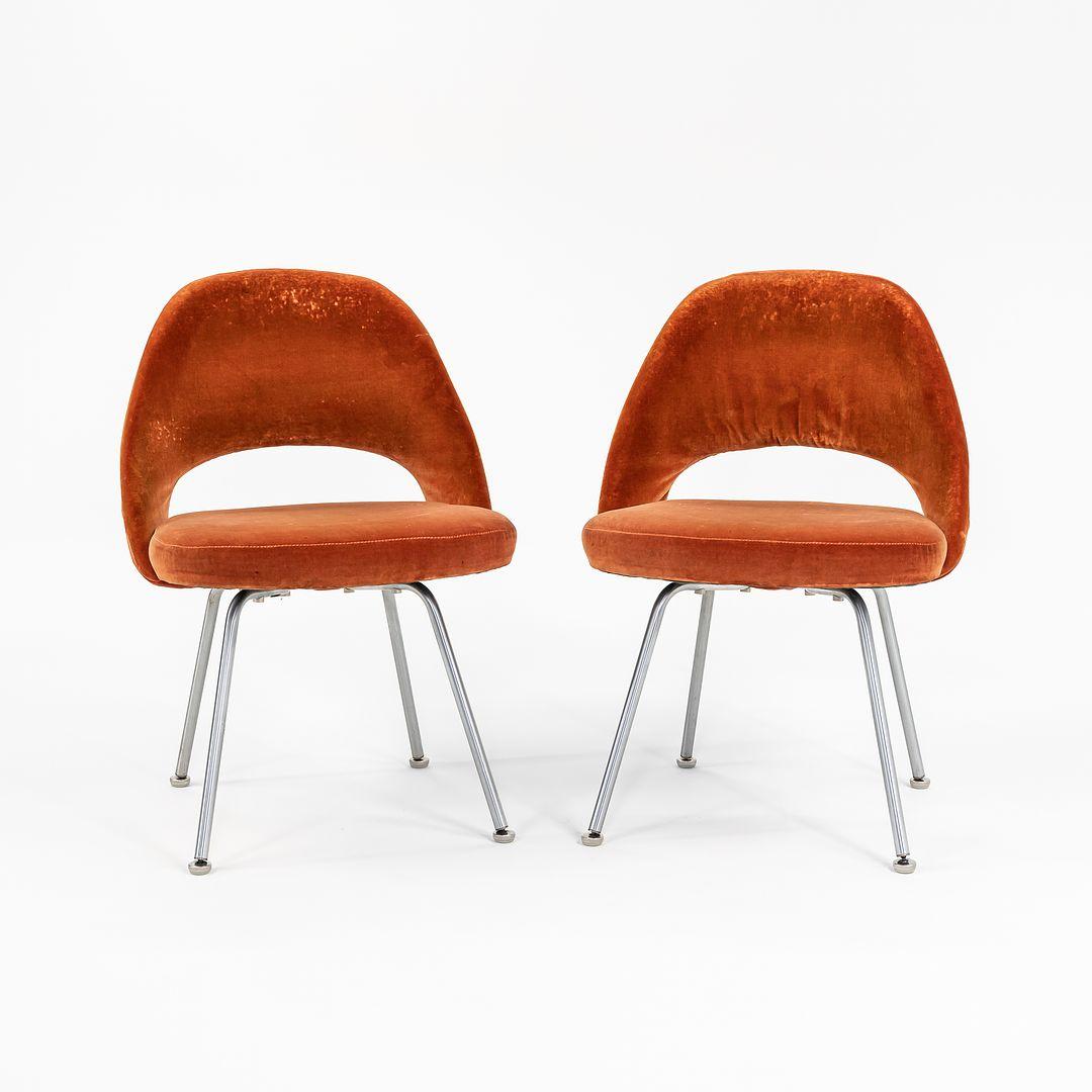 Eero Saarinen für Knoll Chefsessel aus rostfarbenem Samt, 1970er Jahre (Moderne) im Angebot