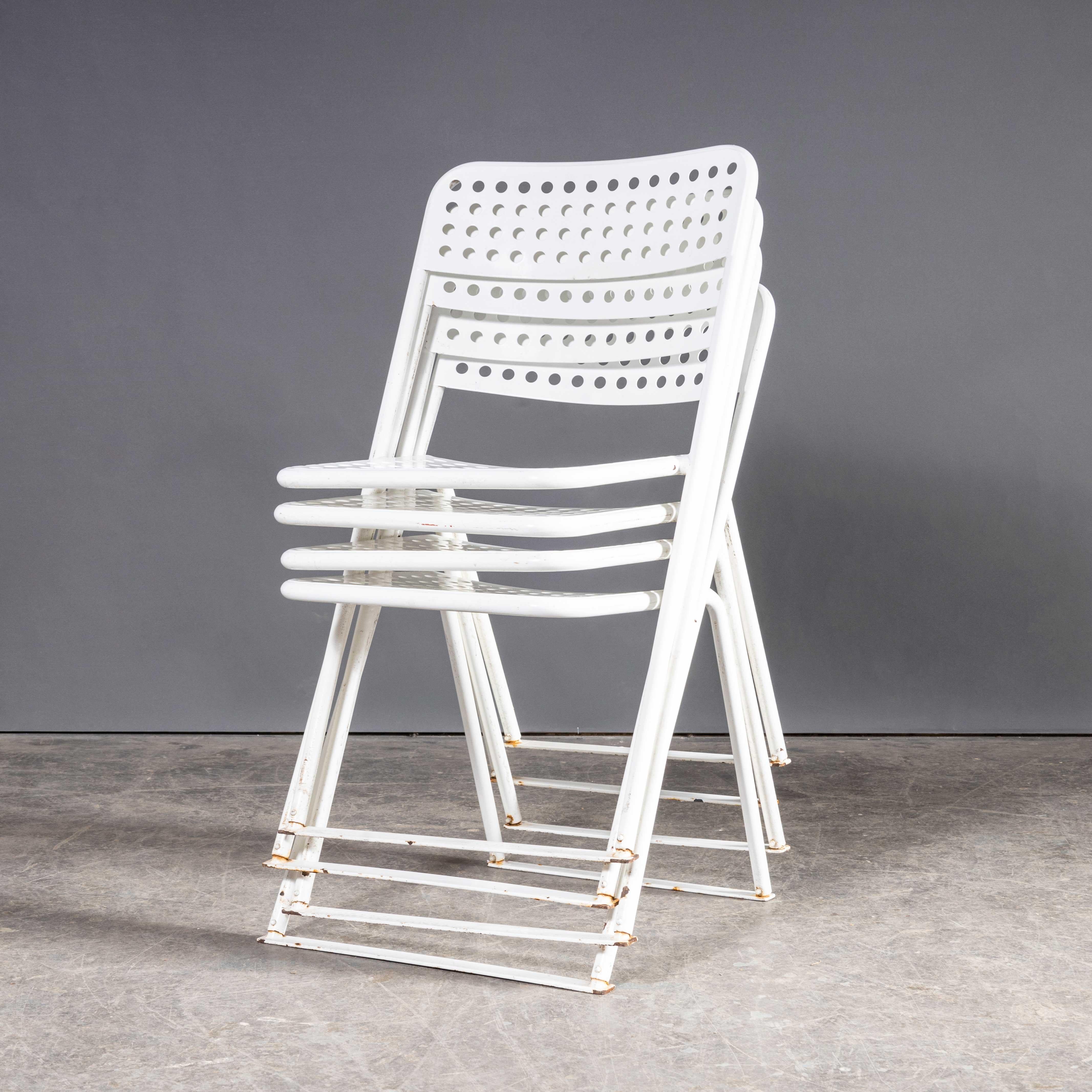 1970’s Egon Eiremann House in Baden Baden White Metal Chairs - Set Of Four For Sale 5