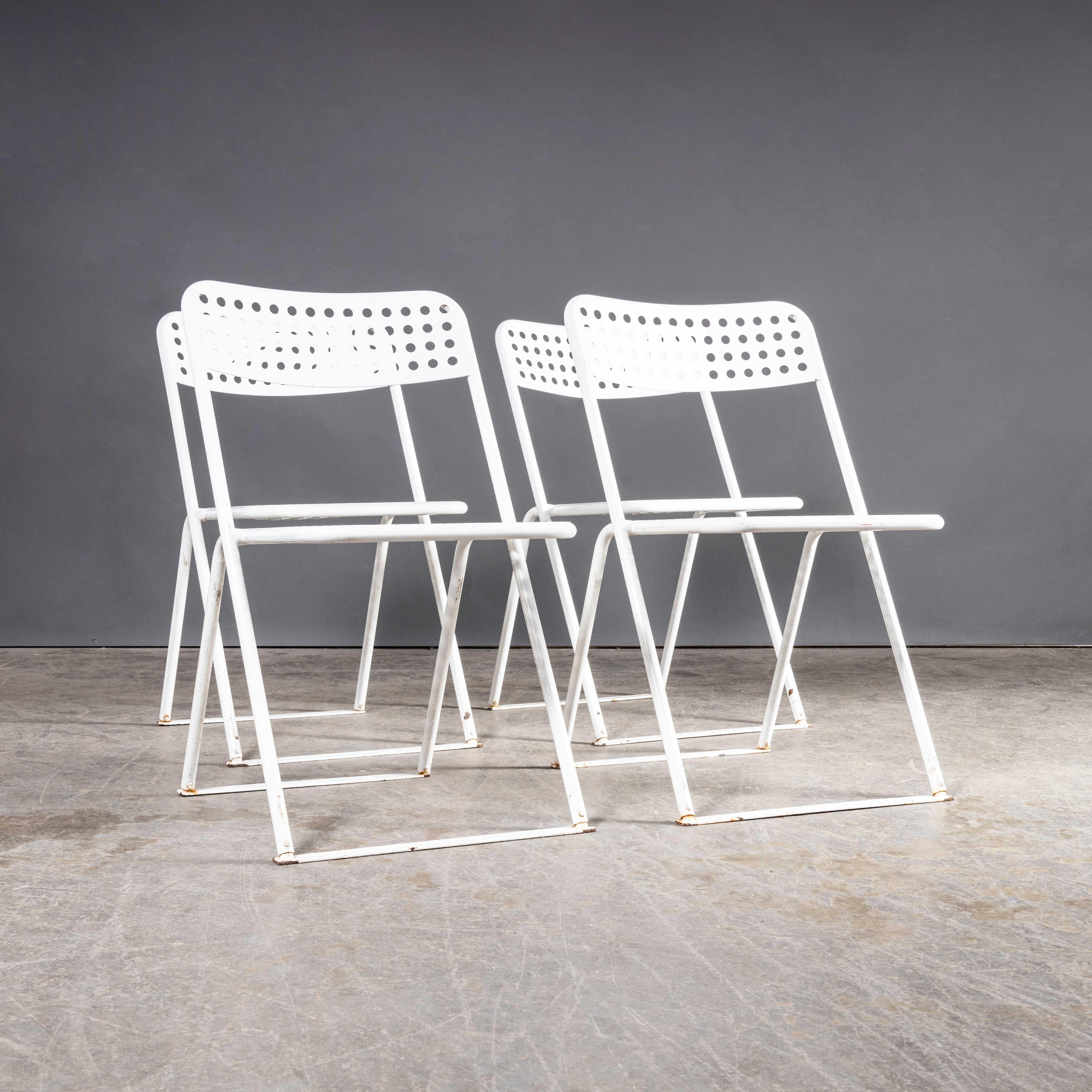 1970’s Egon Eiremann House in Baden Baden White Metal Chairs - Set Of Four For Sale 2