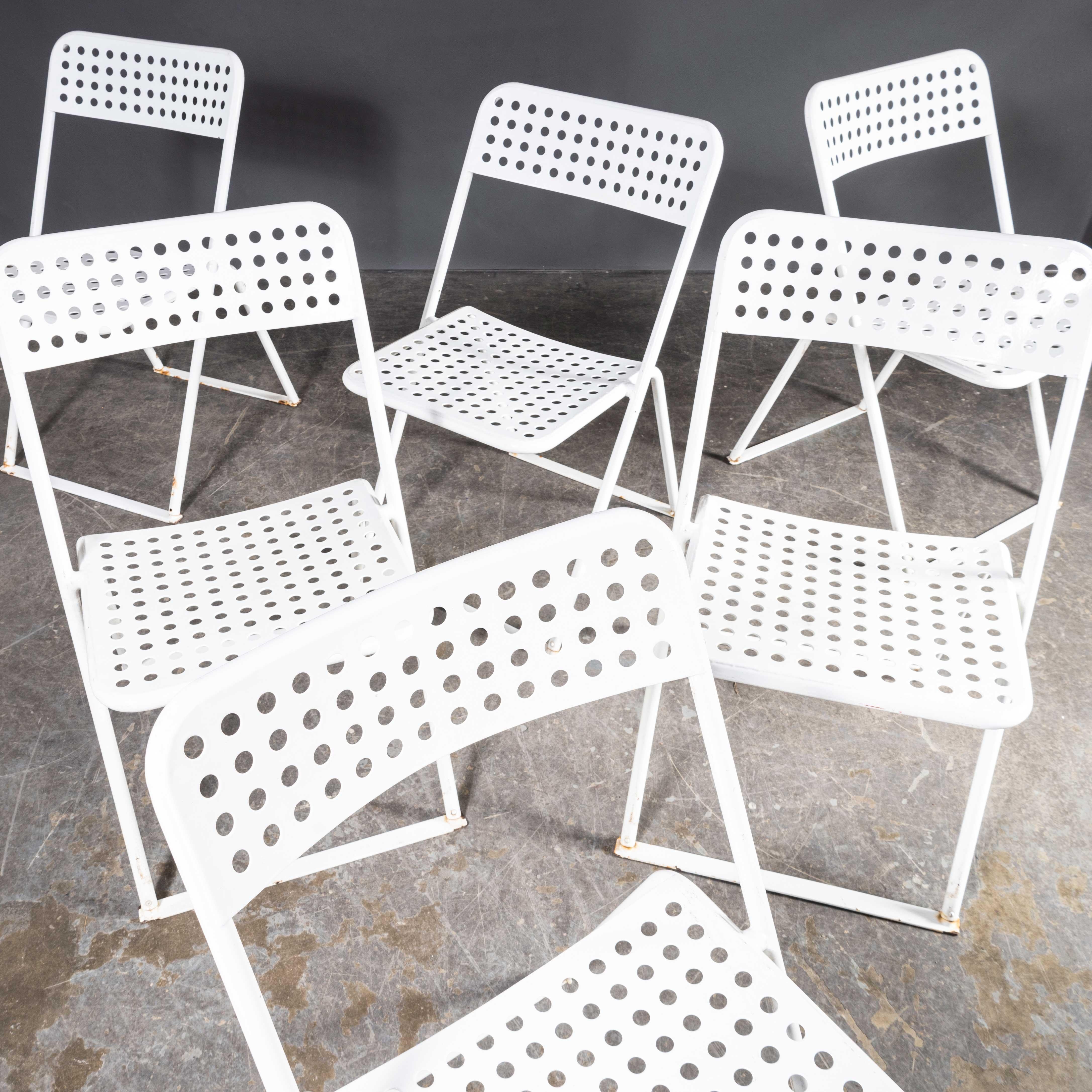 1970’s Egon Eiremann House in Baden Baden White Metal Chairs - Set Of Six For Sale 5