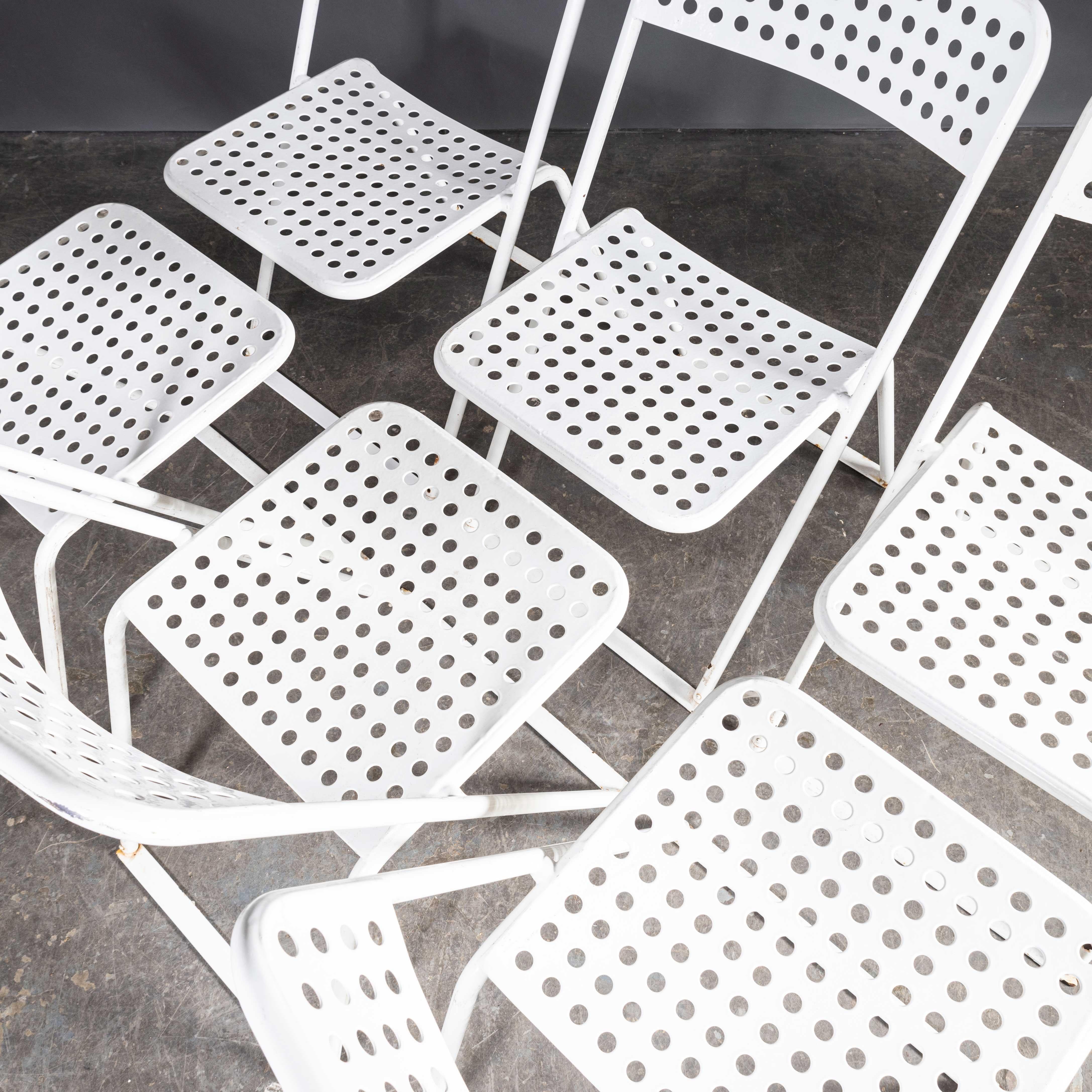 1970’s Egon Eiremann House in Baden Baden White Metal Chairs - Set Of Six For Sale 3