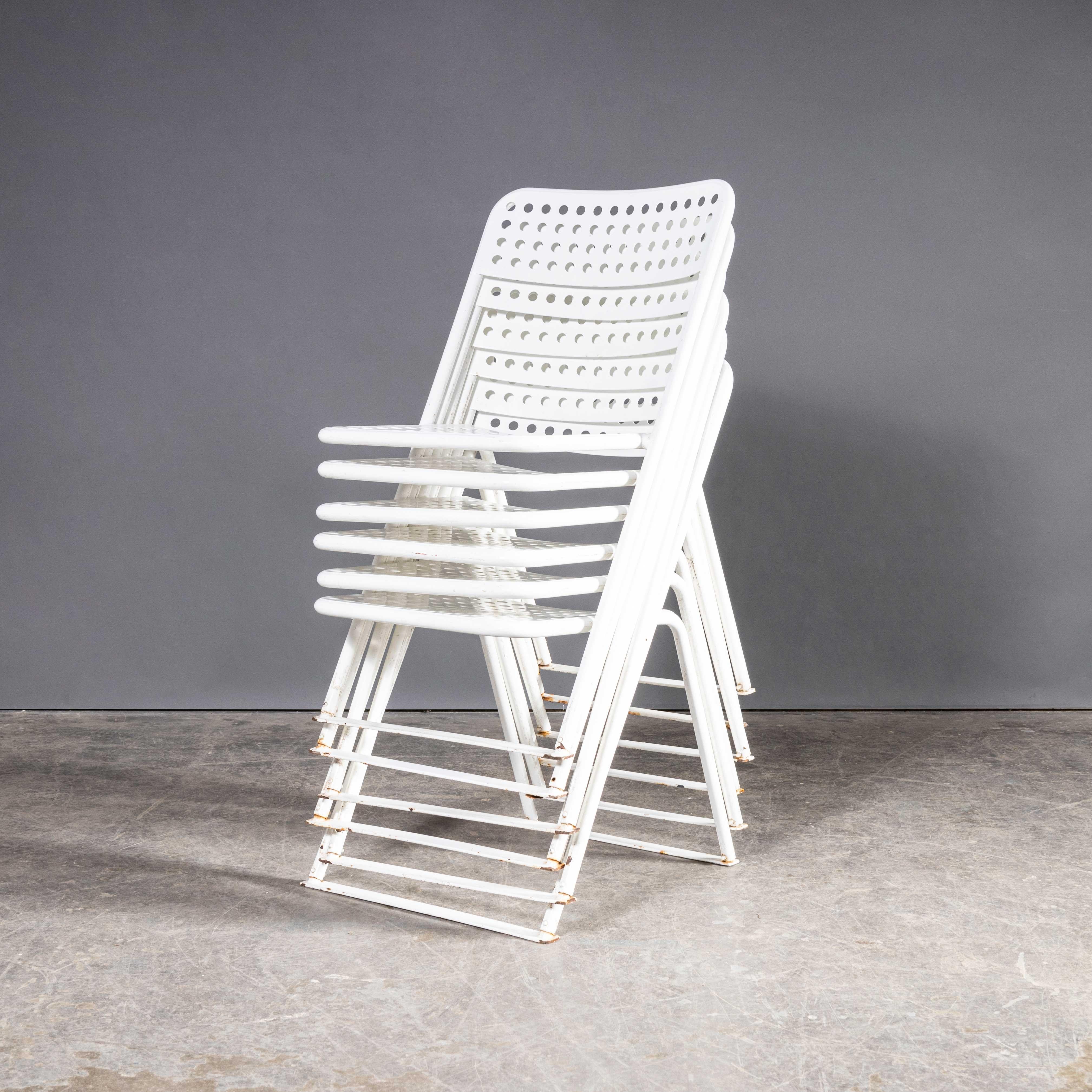 1970’s Egon Eiremann House in Baden Baden White Metal Chairs - Set Of Six For Sale 4