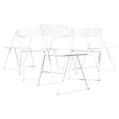 Retro 1970’s Egon Eiremann House in Baden Baden White Metal Chairs - Set Of Six