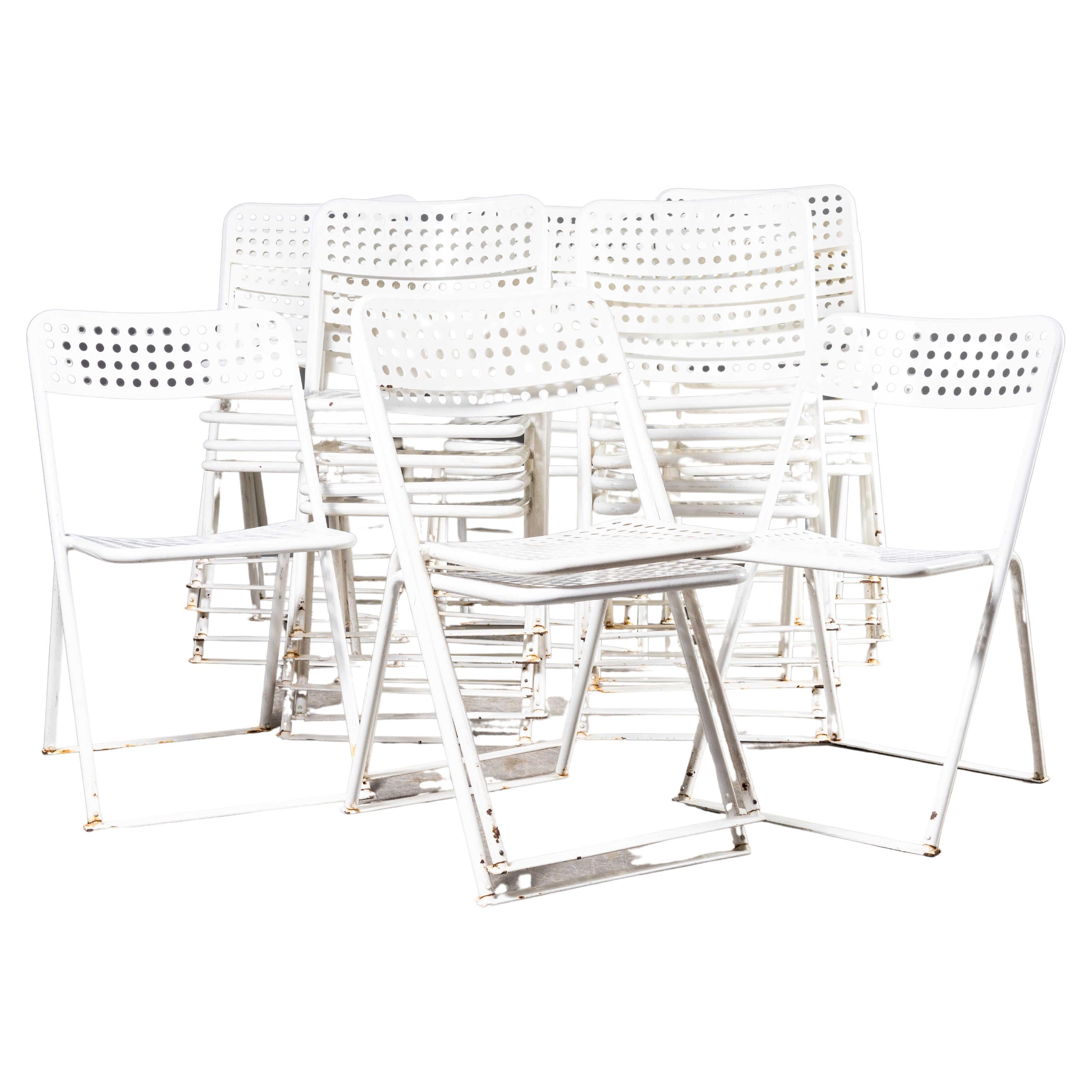 1970’s Egon Eiremann House in Baden Baden White Metal Chairs - Various Qty For Sale