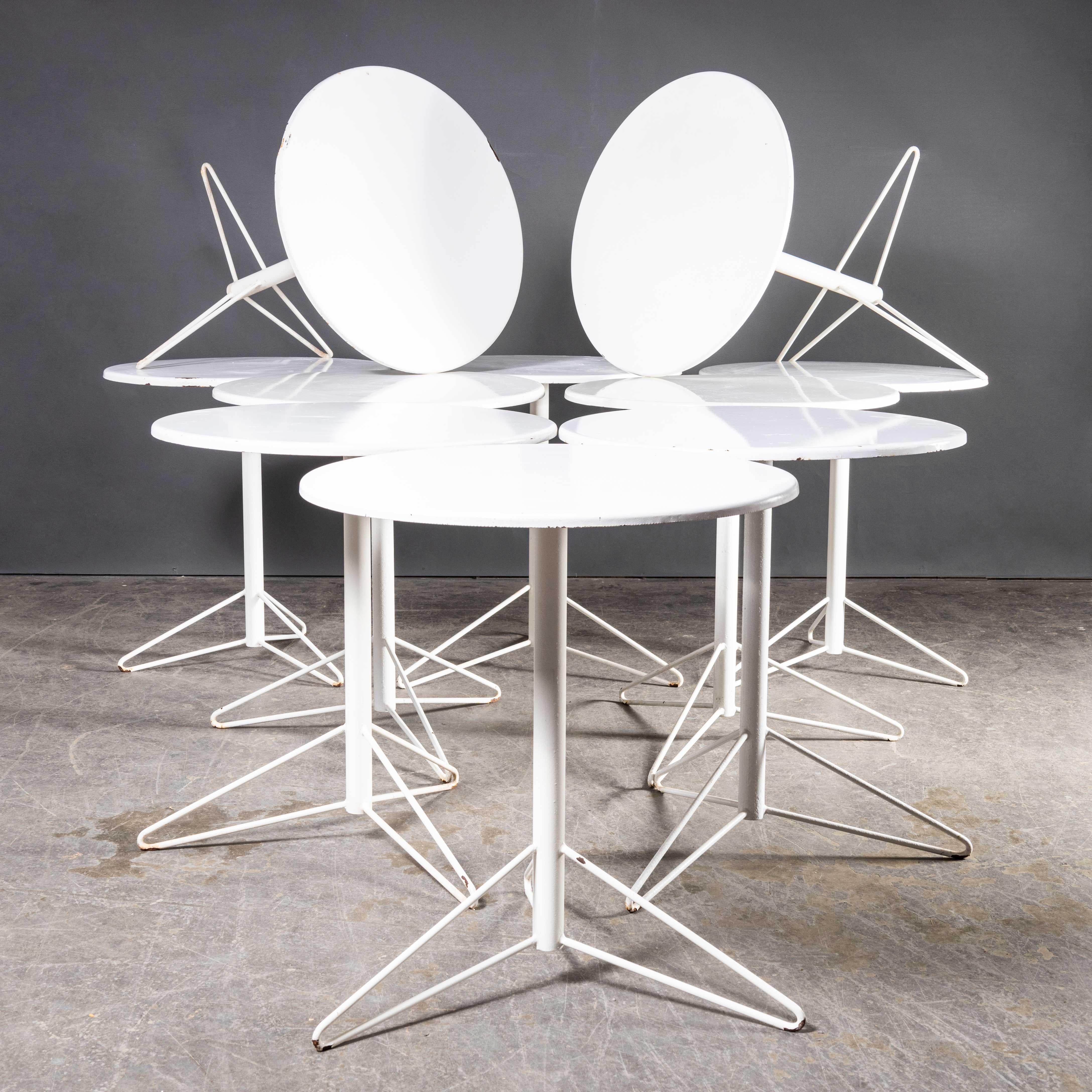 French 1970’s Egon Eiremann House in Baden Baden White Metal Tables For Sale