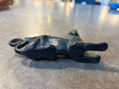 1970s Egyptian Style Sphinx Sculpture in Patinated Bronze