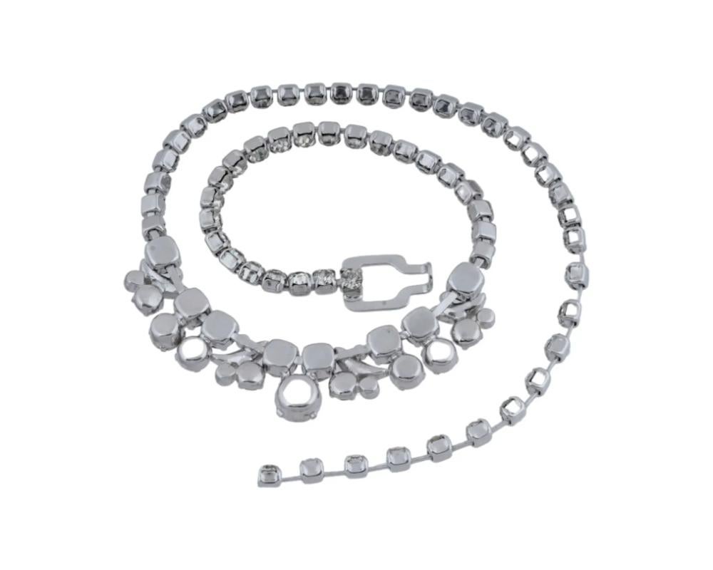 1970S Eisenberg Ice Collar de strass transparente 2