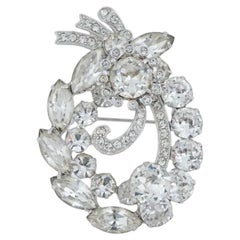 1970S Eisenberg Hielo Transparente Alfiler Broche Iob