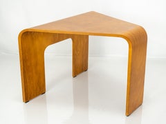 1970s Ekornes of Norway Stressless Triangular Bentwood End/ Coffee Table
