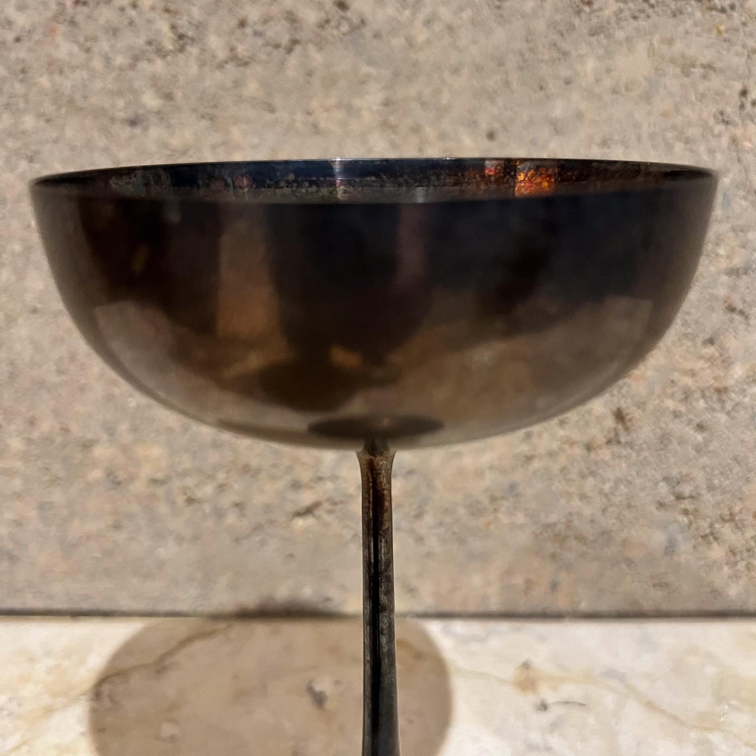 1970er Jahre El de Uberti Italien Chalice Wein Champagner Kelch Silberblech versilbert (Italienisch) im Angebot