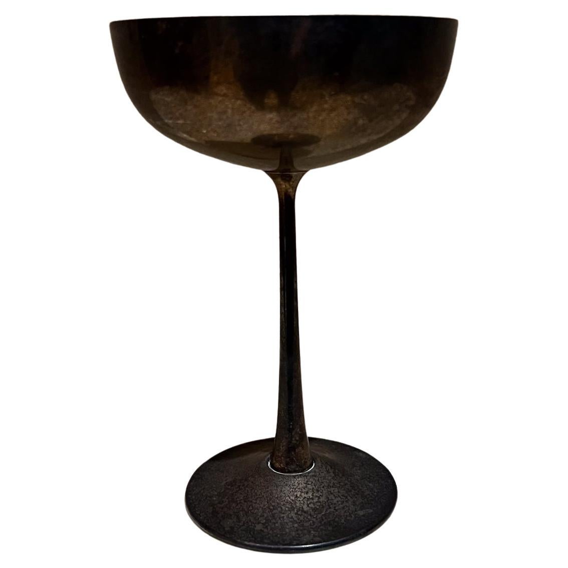 1970er Jahre El de Uberti Italien Chalice Wein Champagner Kelch Silberblech versilbert