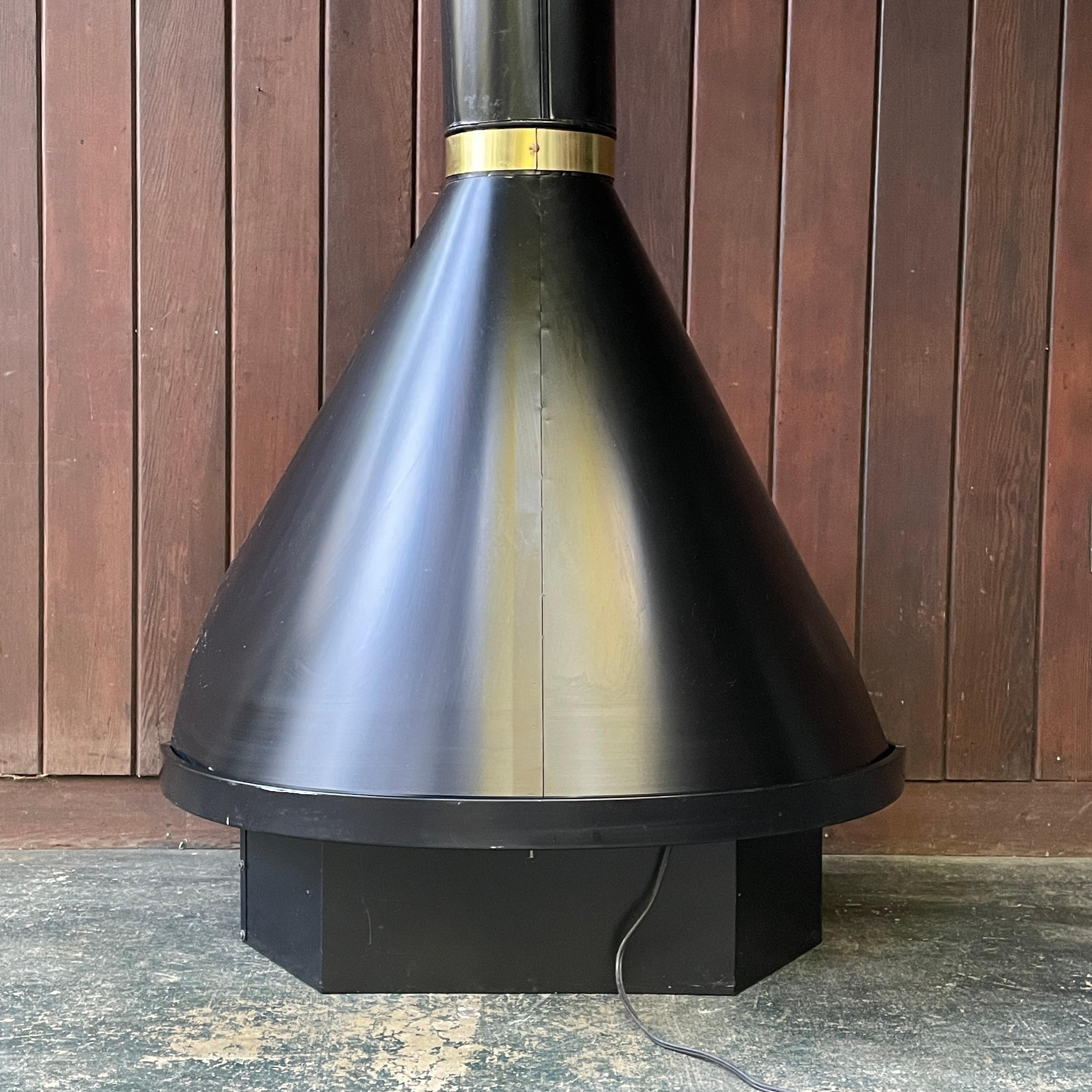 Camino elettrico anni '70 nero a libera installazione Cono Darth Vader Casco Malm/Preway in vendita 4