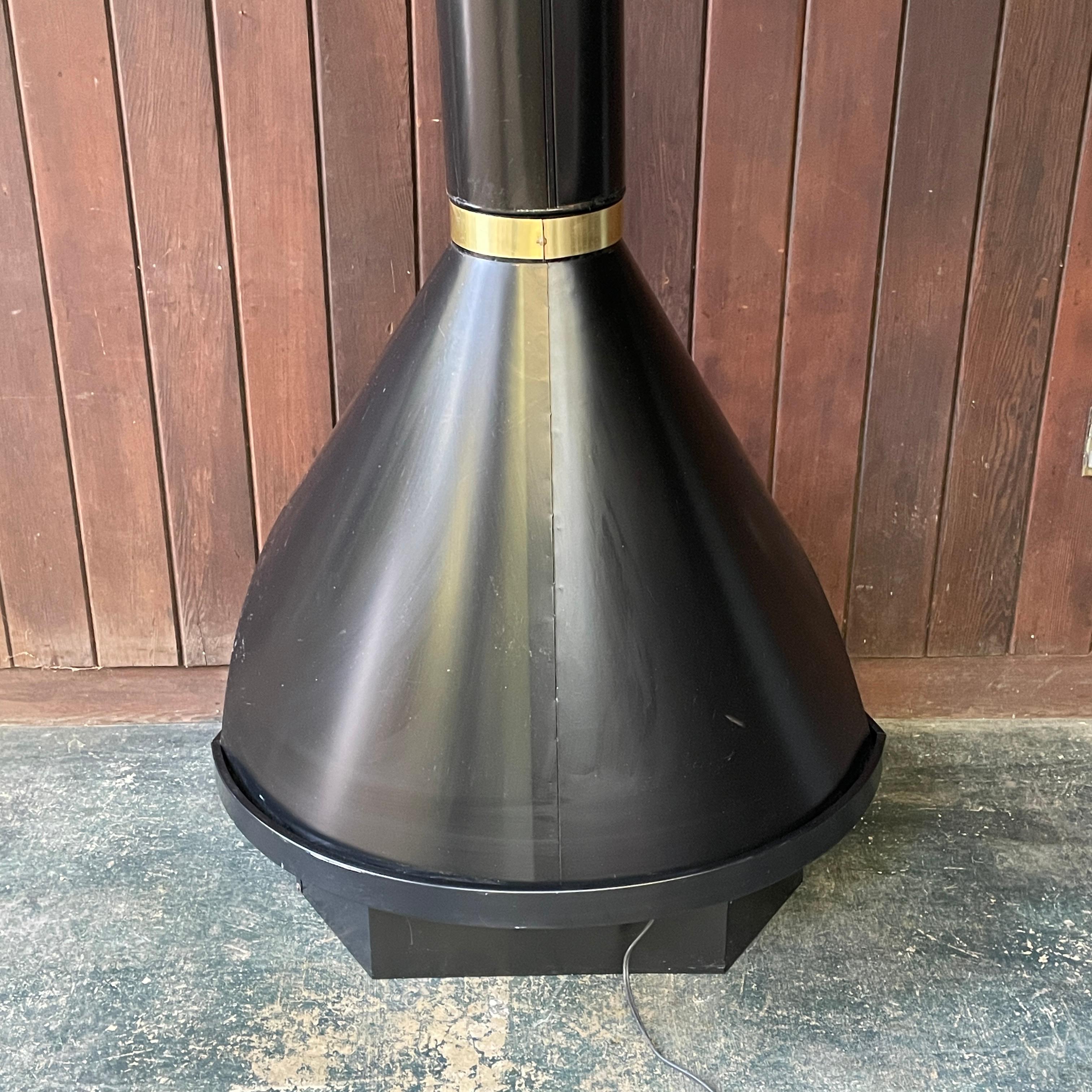 Camino elettrico anni '70 nero a libera installazione Cono Darth Vader Casco Malm/Preway in vendita 3