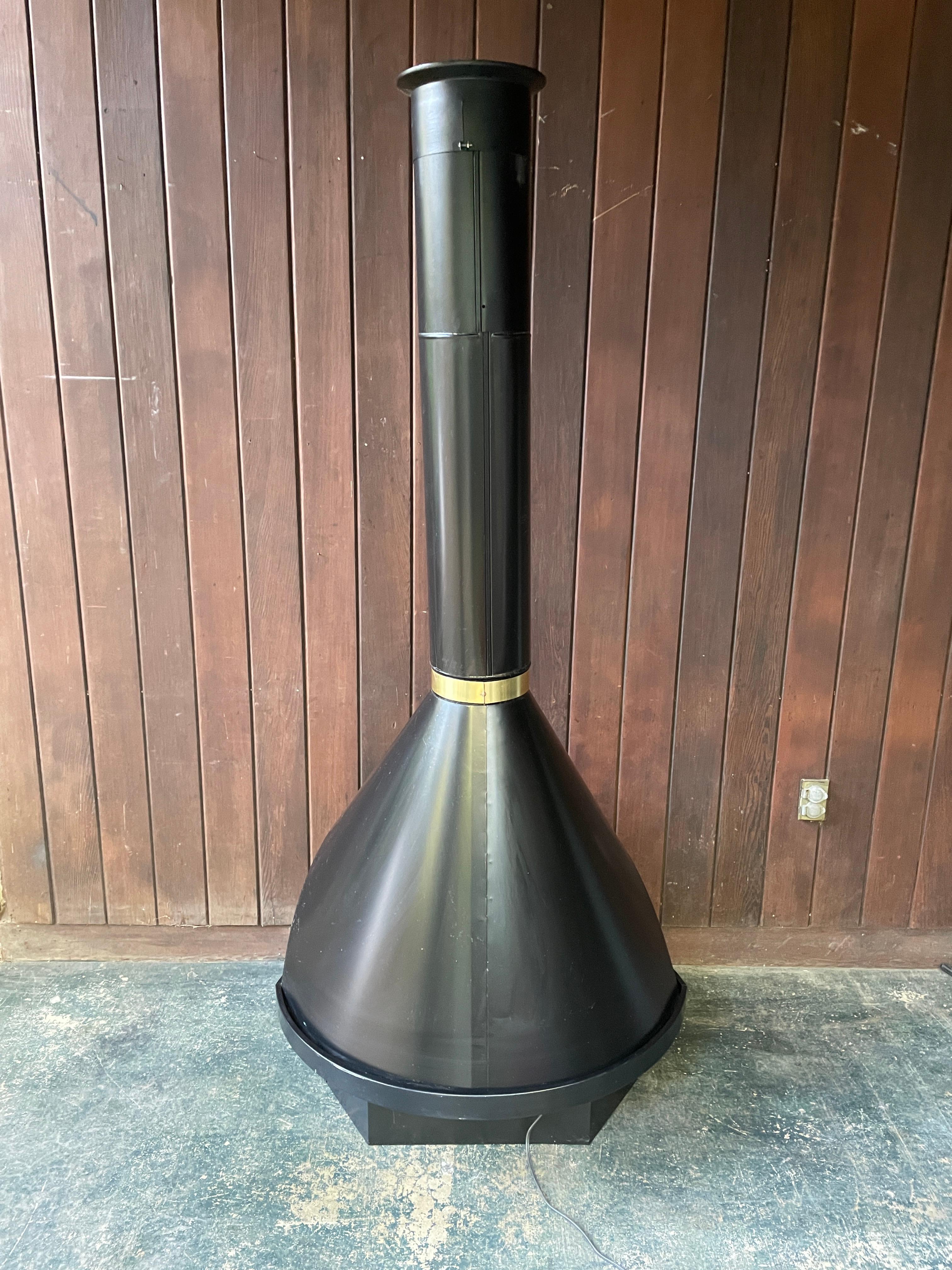 Americano Camino elettrico anni '70 nero a libera installazione Cono Darth Vader Casco Malm/Preway in vendita