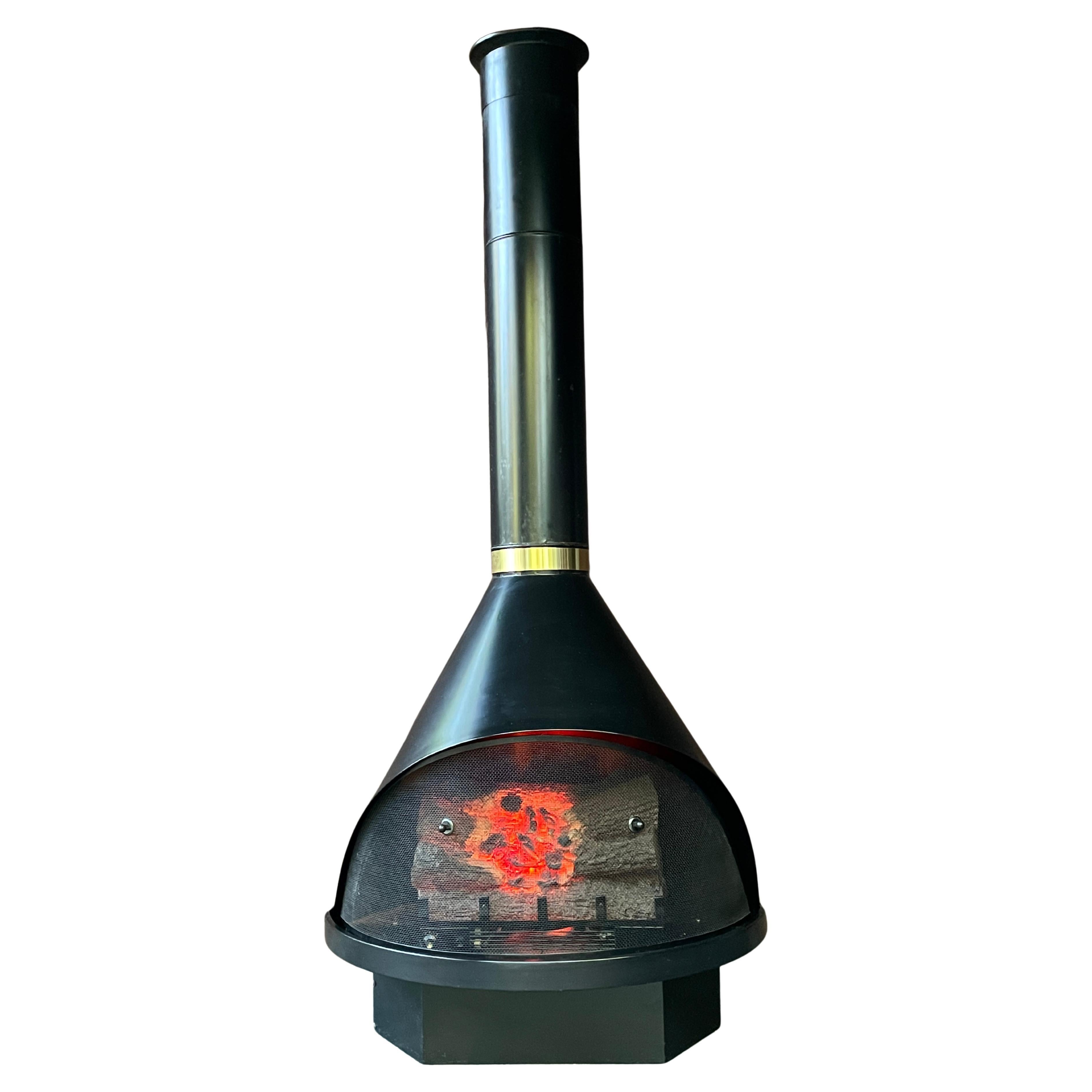 What is a free standing fireplace?