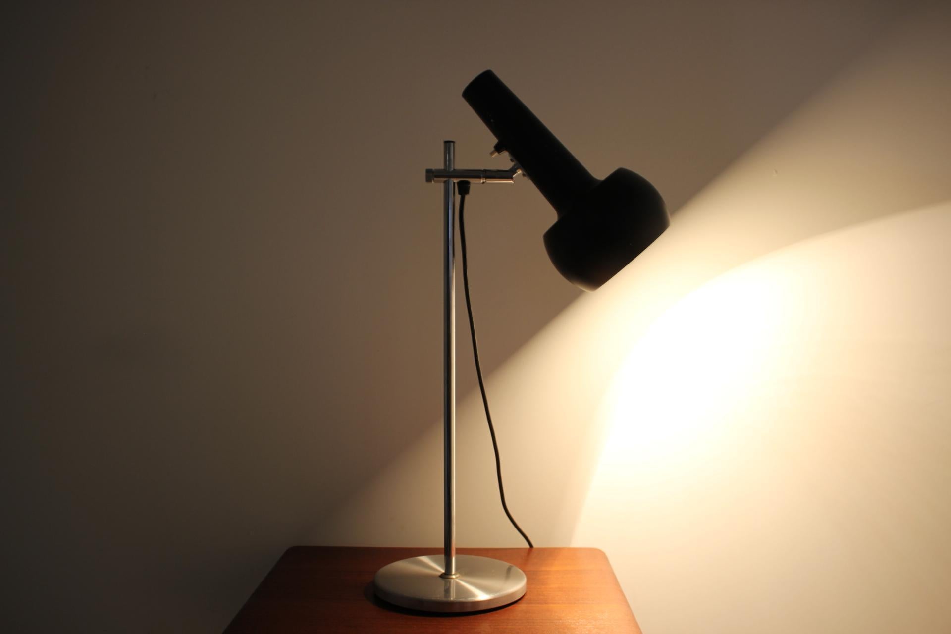 Late 20th Century 1970s Elegant Danish Office Chrome Lamp For Sale