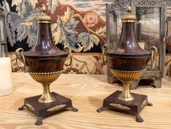 1970s Elegant Pair of Decorative Bronze Cups in Classic Style