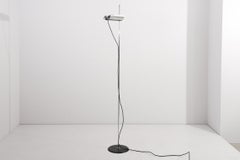 Lampada da terra elegante in acciaio degli anni '70