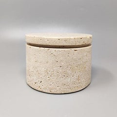1970s Elegant Travertine Box by Enzo Mari for F.lli Mannelli