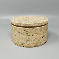 1970s Elegant Travertine Box by Enzo Mari for F.lli Mannelli