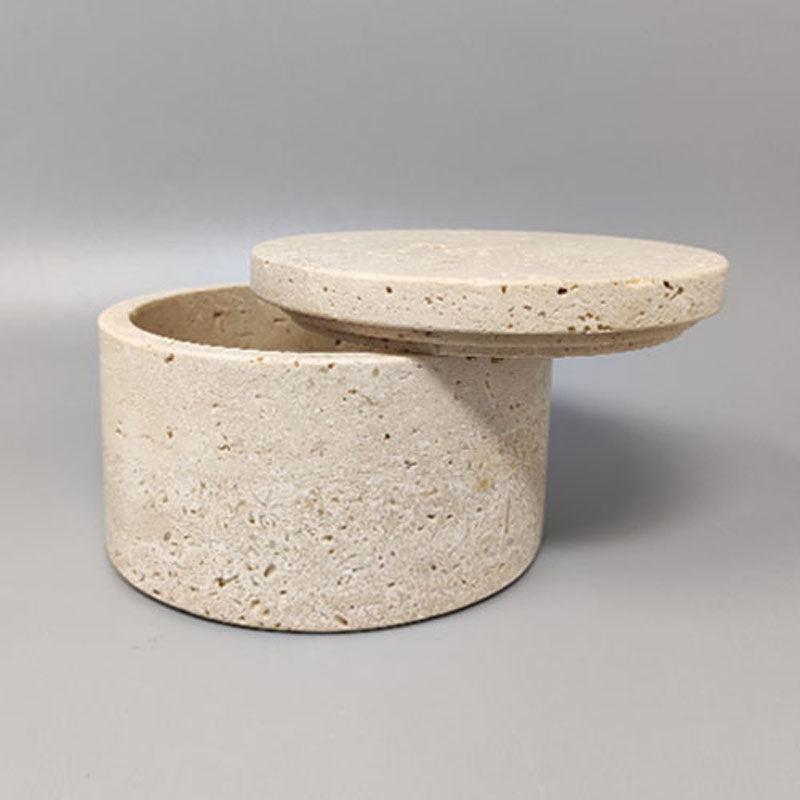 Mid-Century Modern 1970s Elegant Travertine Box by Enzo Mari for F.lli Mannelli