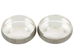 1970s Elizabeth II English Sterling Silver Coasters