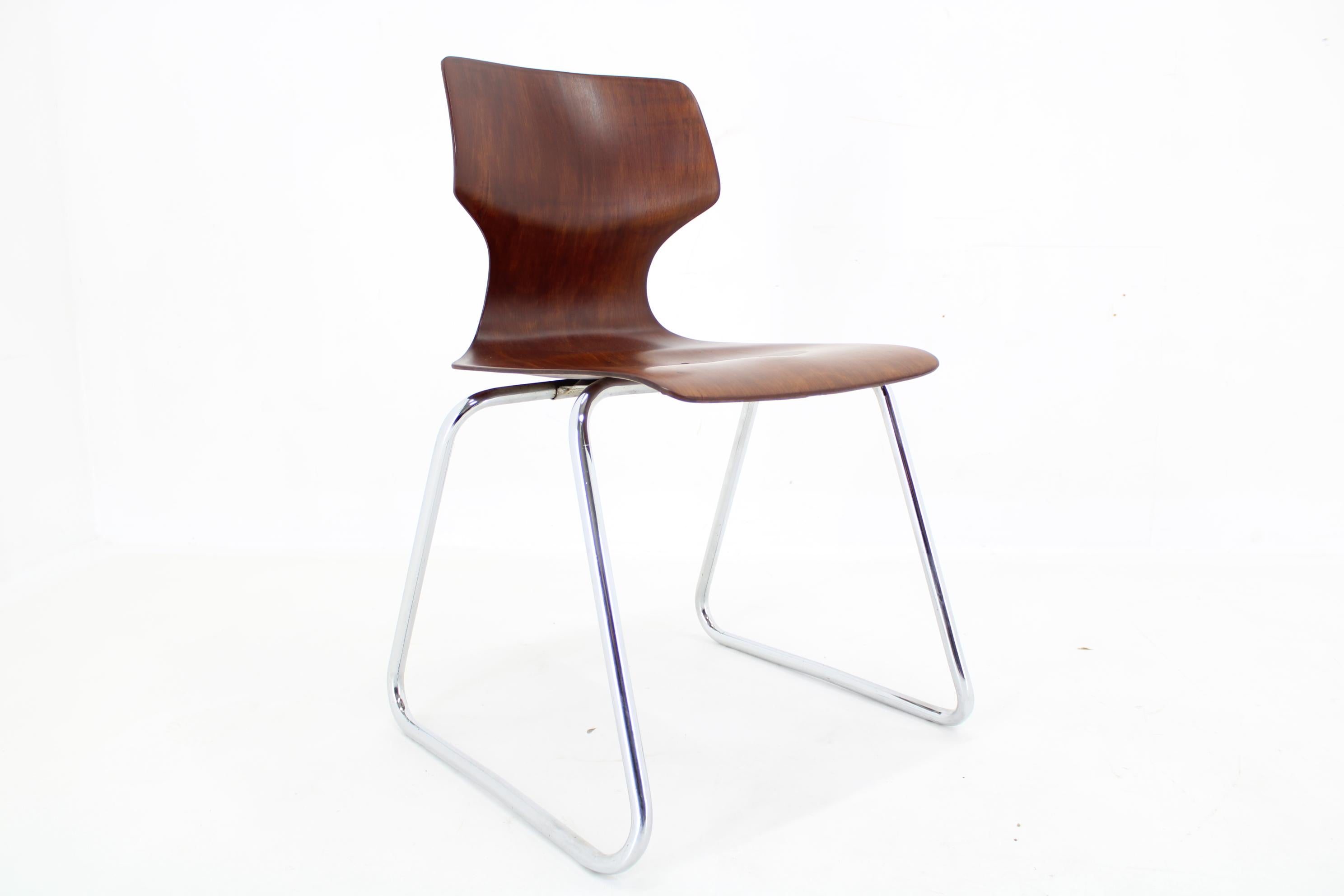 Mid-Century Modern 1970s Elmar Flototto Dining or Side Chair, Germany -40 Pieces Available For Sale