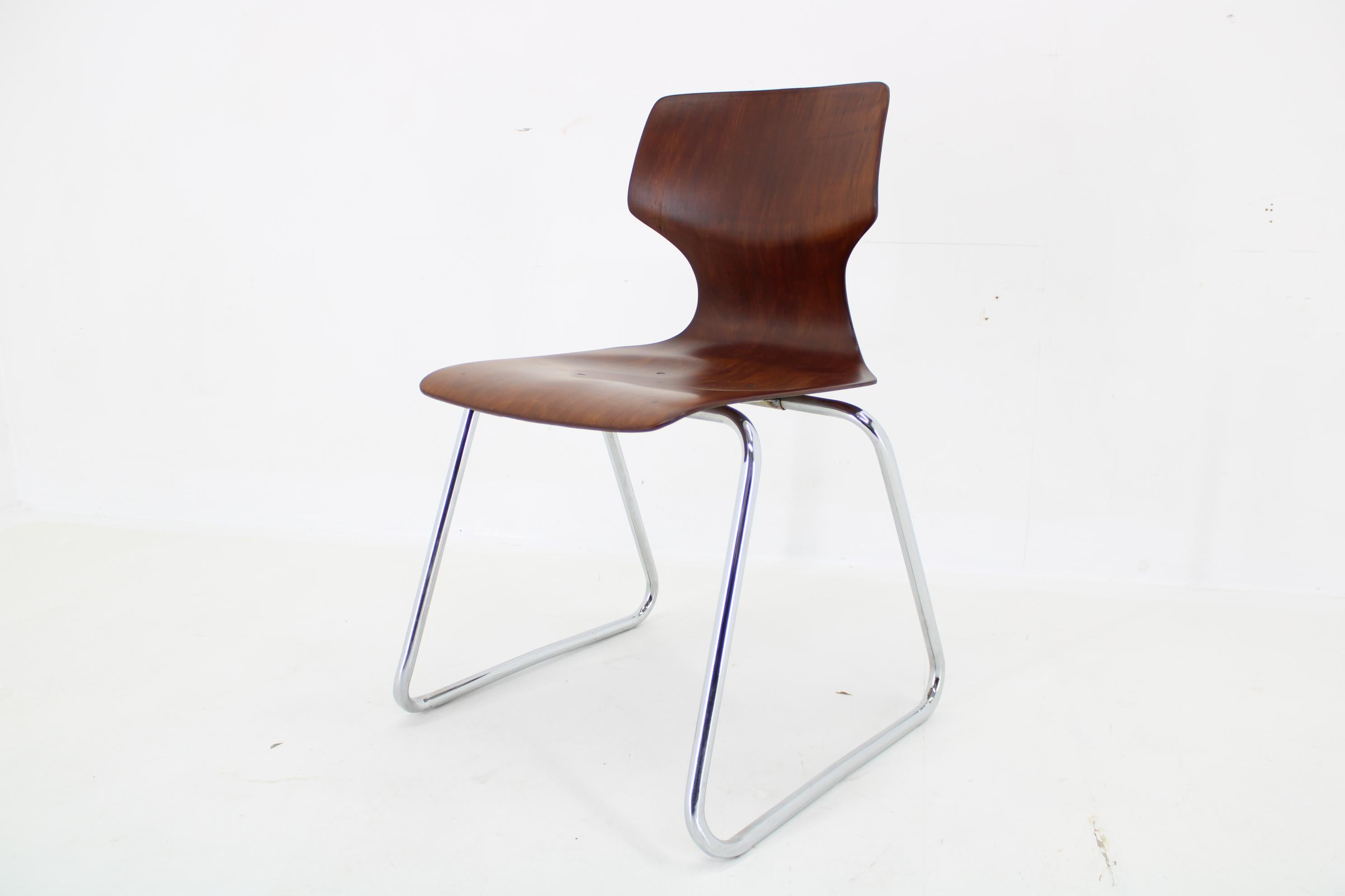 Late 20th Century 1970s Elmar Flototto Dining or Side Chair, Germany -40 Pieces Available For Sale