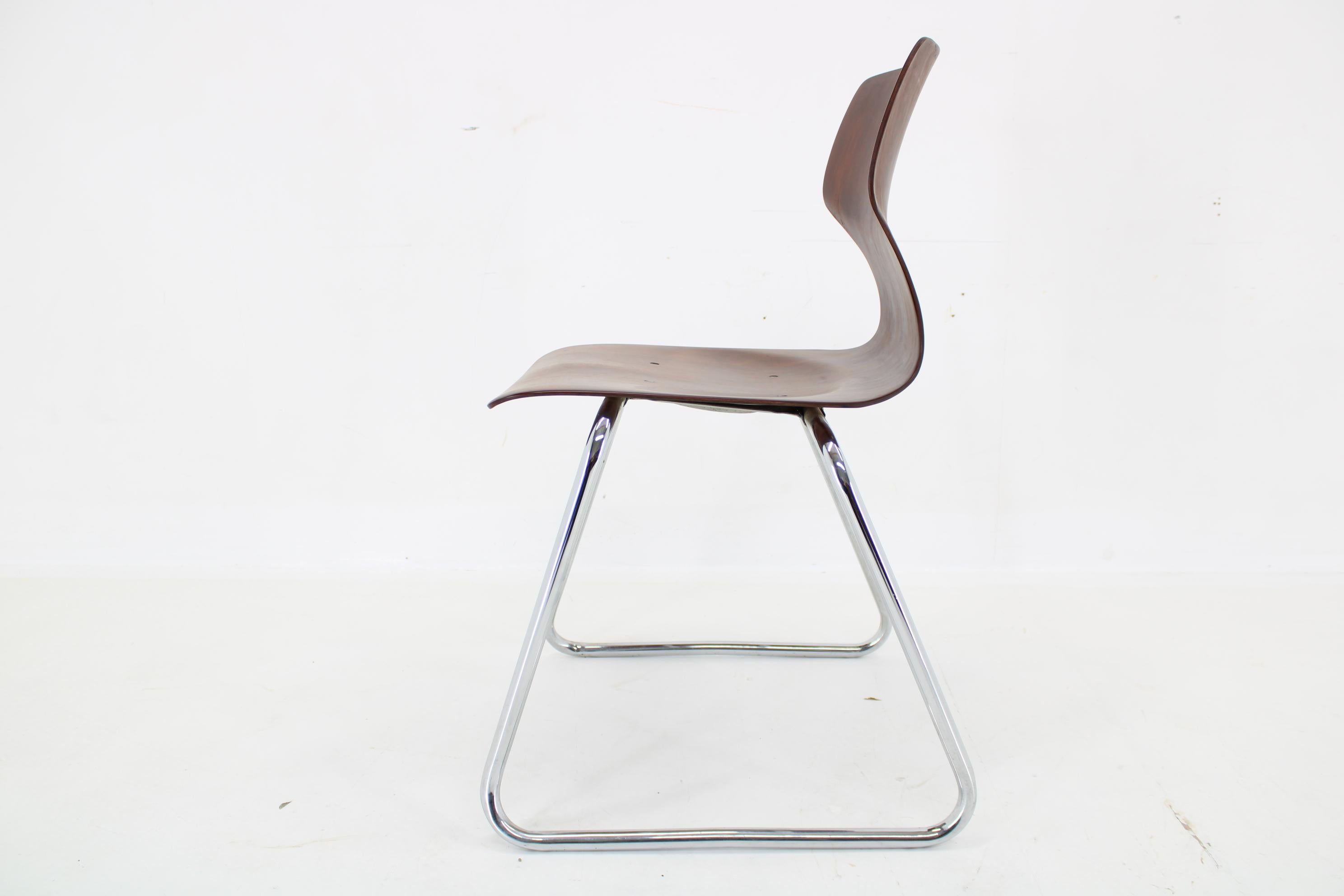 Metal 1970s Elmar Flototto Dining or Side Chair, Germany -40 Pieces Available For Sale