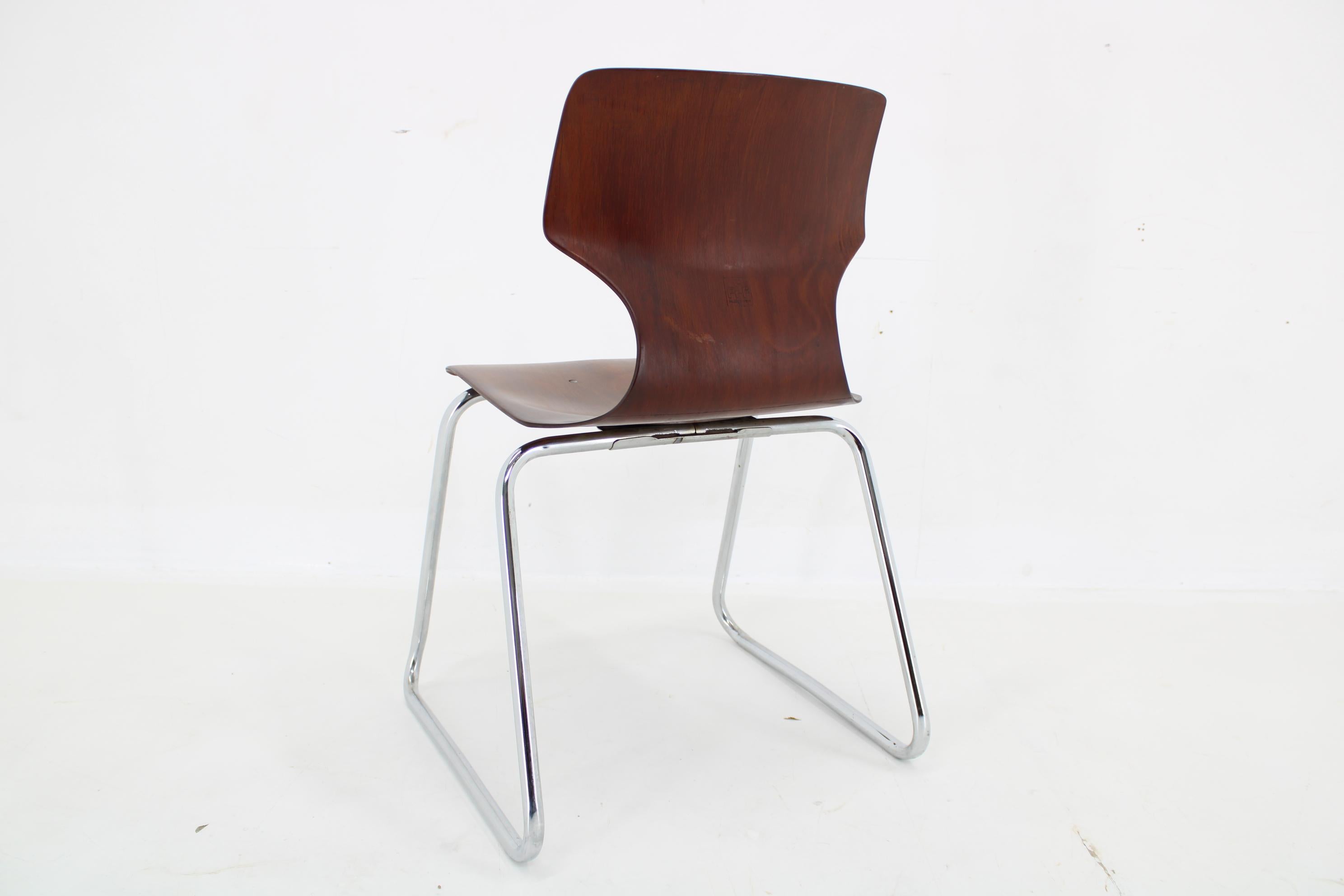 1970s Elmar Flototto Dining or Side Chair, Germany -40 Pieces Available For Sale 1