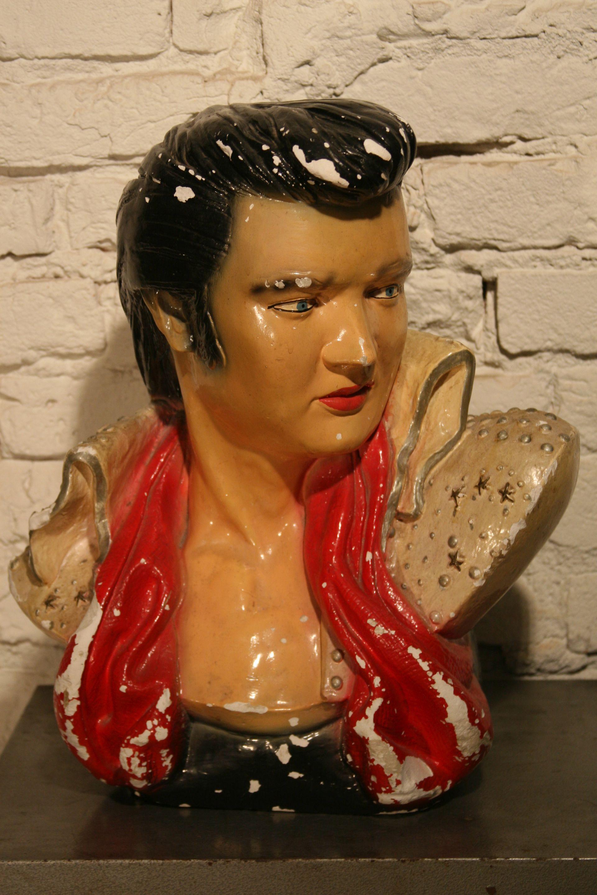 1970s Elvis Presley Bust Head Statue Figure For Sale 1