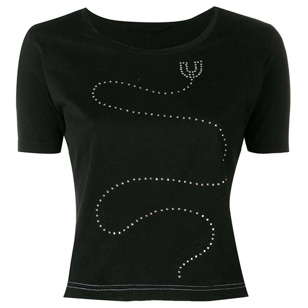 1970s Emanuel Ungaro Black T-shirt