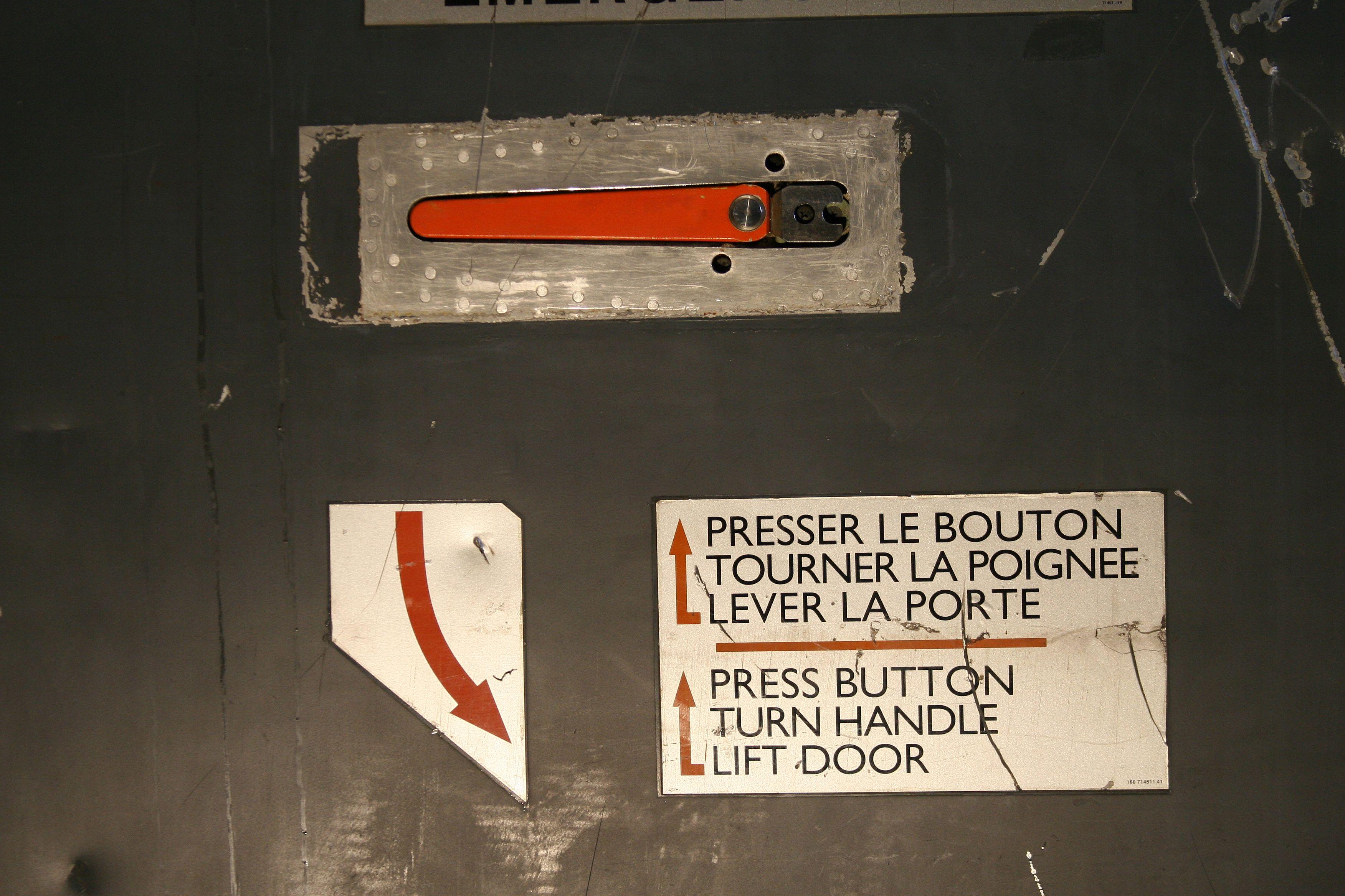Aluminum 1970s Emergency Door from the C-160 Aircraft For Sale