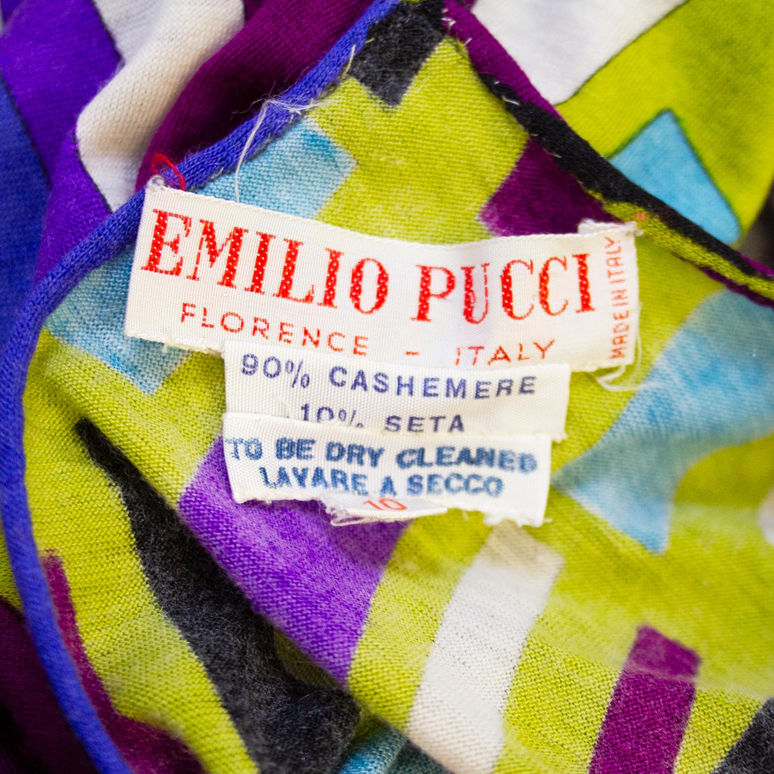 Emilio Pucci - Haut en cachemire fin, années 1970  en vente 1