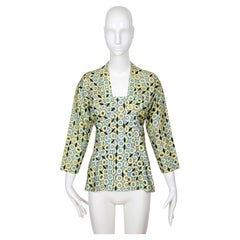 Blouse en soie imprimée géométrique Emilio Pucci, 1970