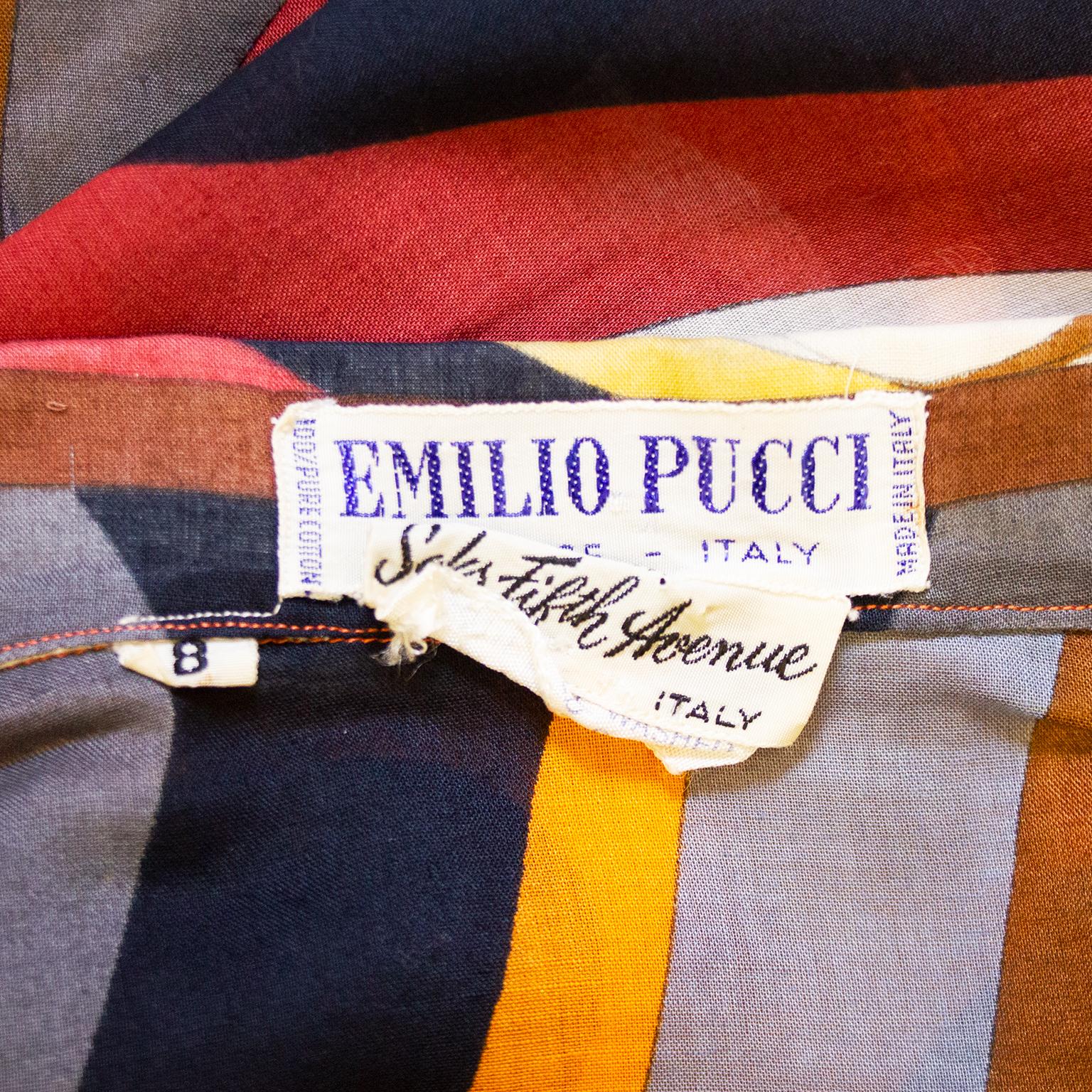 1970s Emilio Pucci Printed Cotton Shirt  1