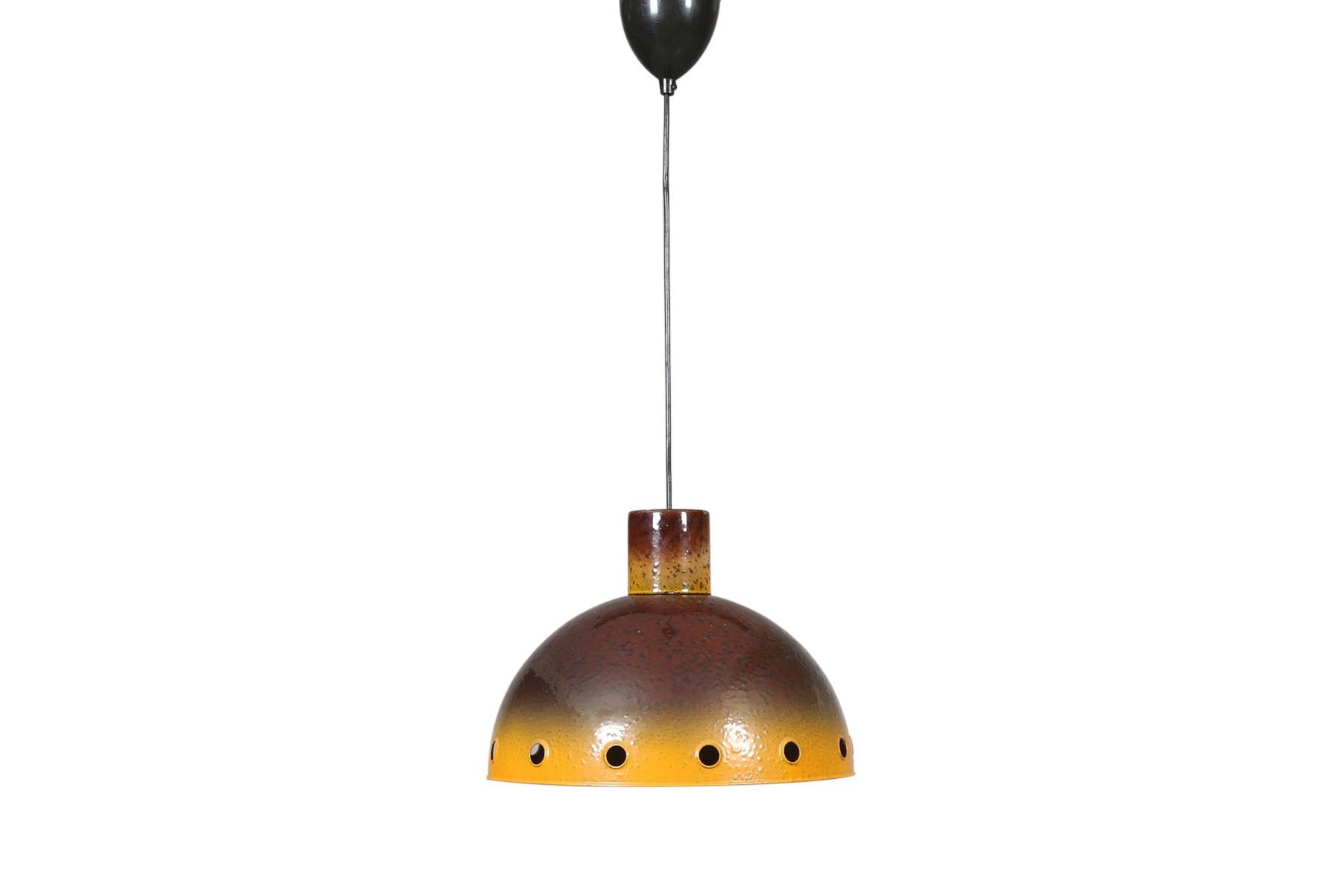 Mid-Century Modern 1970s Enamel Pendant Lamp For Sale