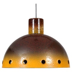 Vintage 1970s Enamel Pendant Lamp