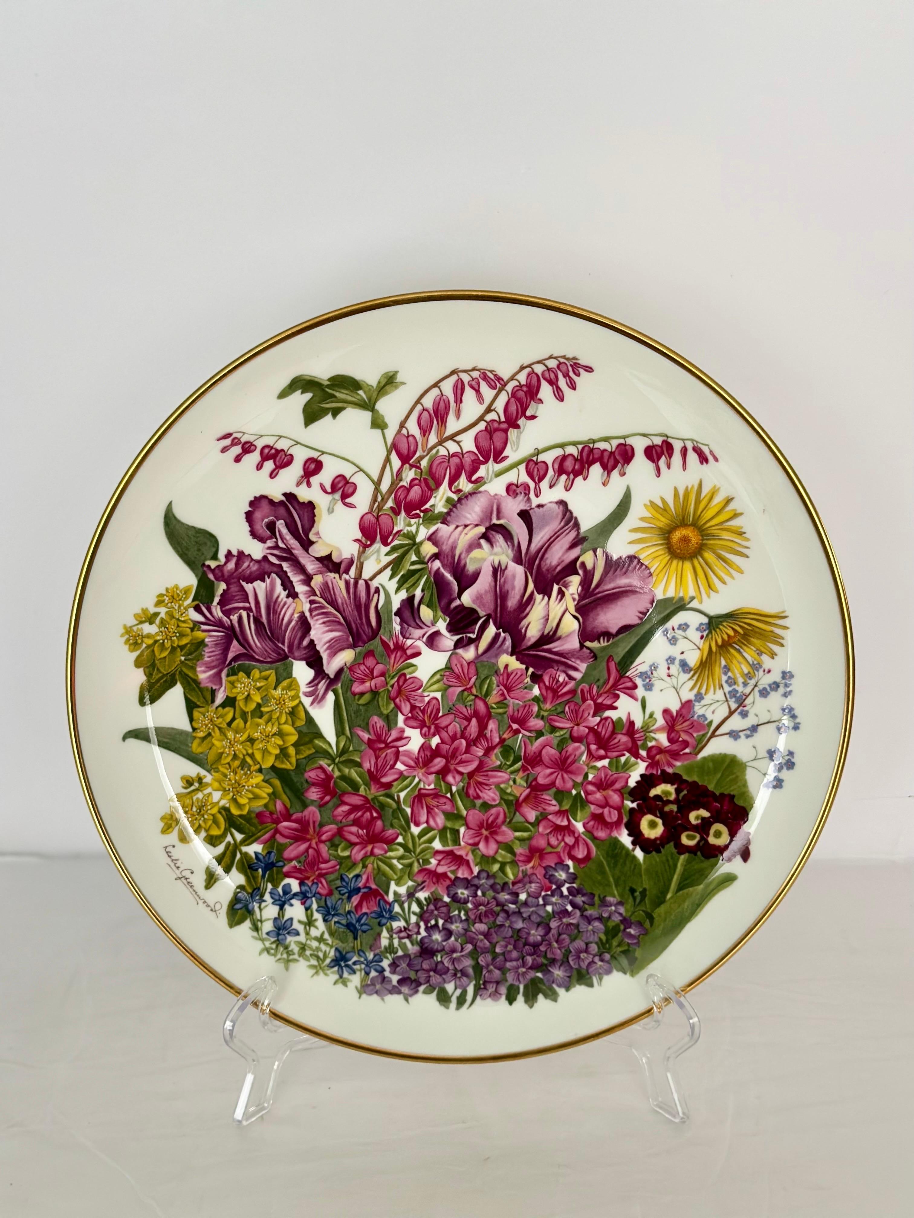 1970s England Wedgewood Porcelain Flower Plates – Set of 6  For Sale 1