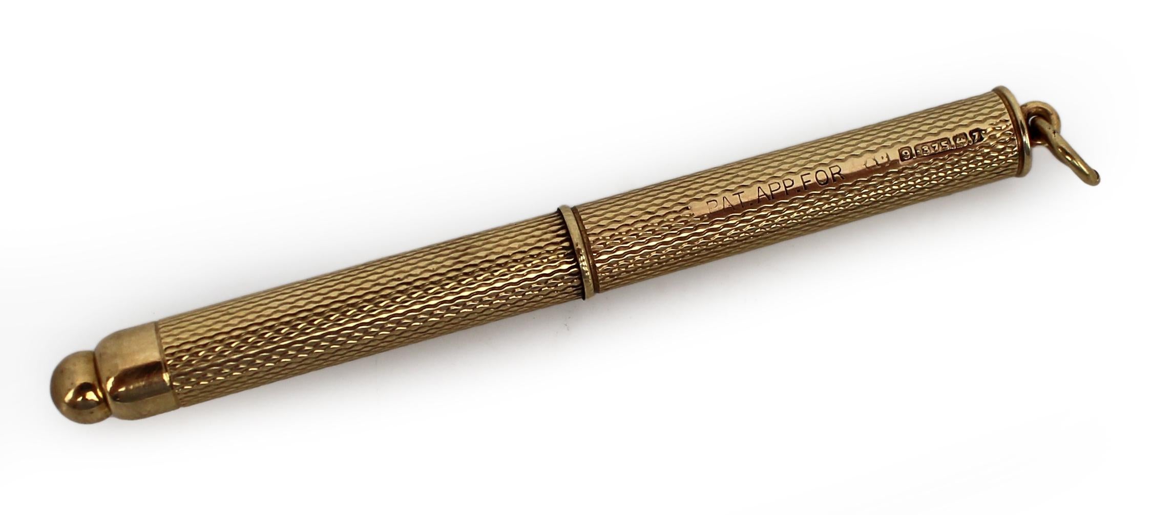 1970s English 9ct Gold Telescopic Cocktail Swizzle Stick (20. Jahrhundert) im Angebot