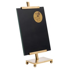 1970s English Brass Photo Frame on Angled Stand