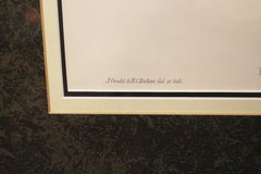 1970s English Framed Reproduction of Gould's White Tailed Robin Lithograph