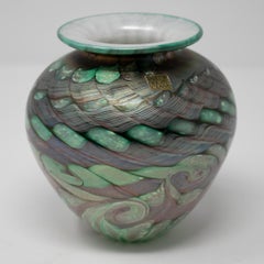 1970s English Isle of Wight Glass Vase