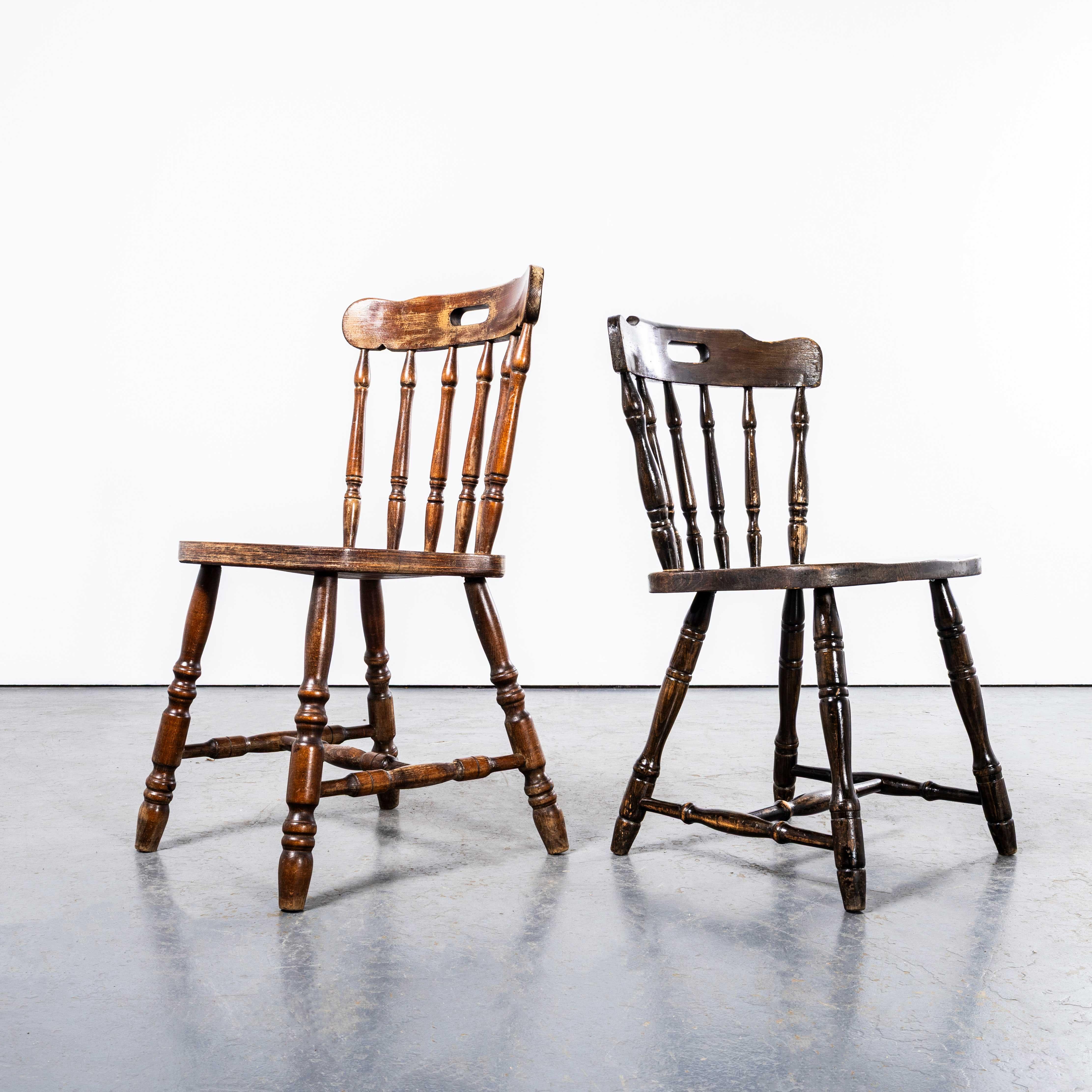 1970's English Penny Public House Dining Chairs For Sale 1