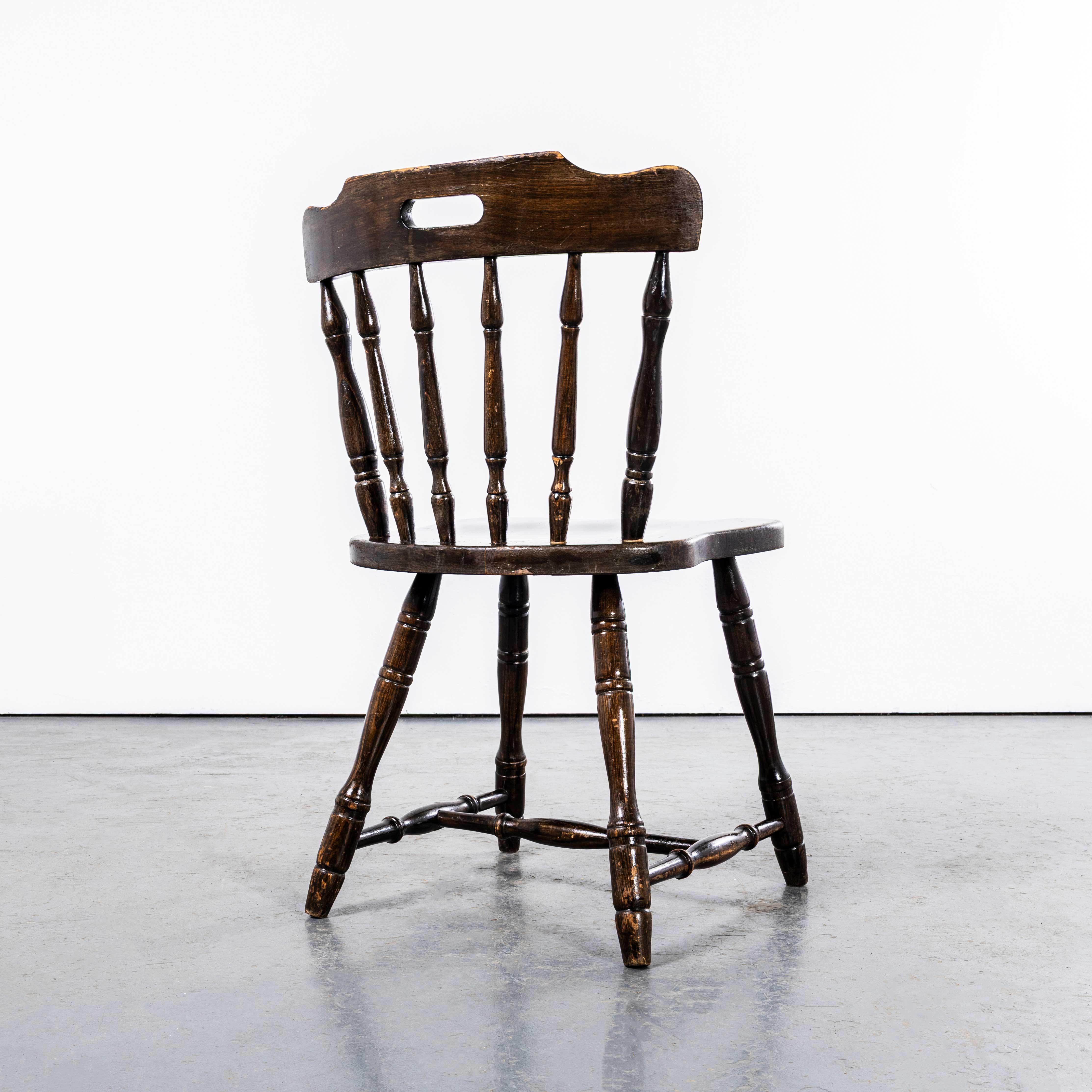 1970's English Penny Public House Dining Chairs For Sale 3