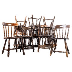 Set di 6 sedie da sala da pranzo in stile "Penny Public House" inglese degli anni '70