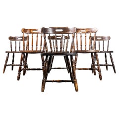 Set di 6 sedie da sala da pranzo in stile "Penny Public House" inglese degli anni '70