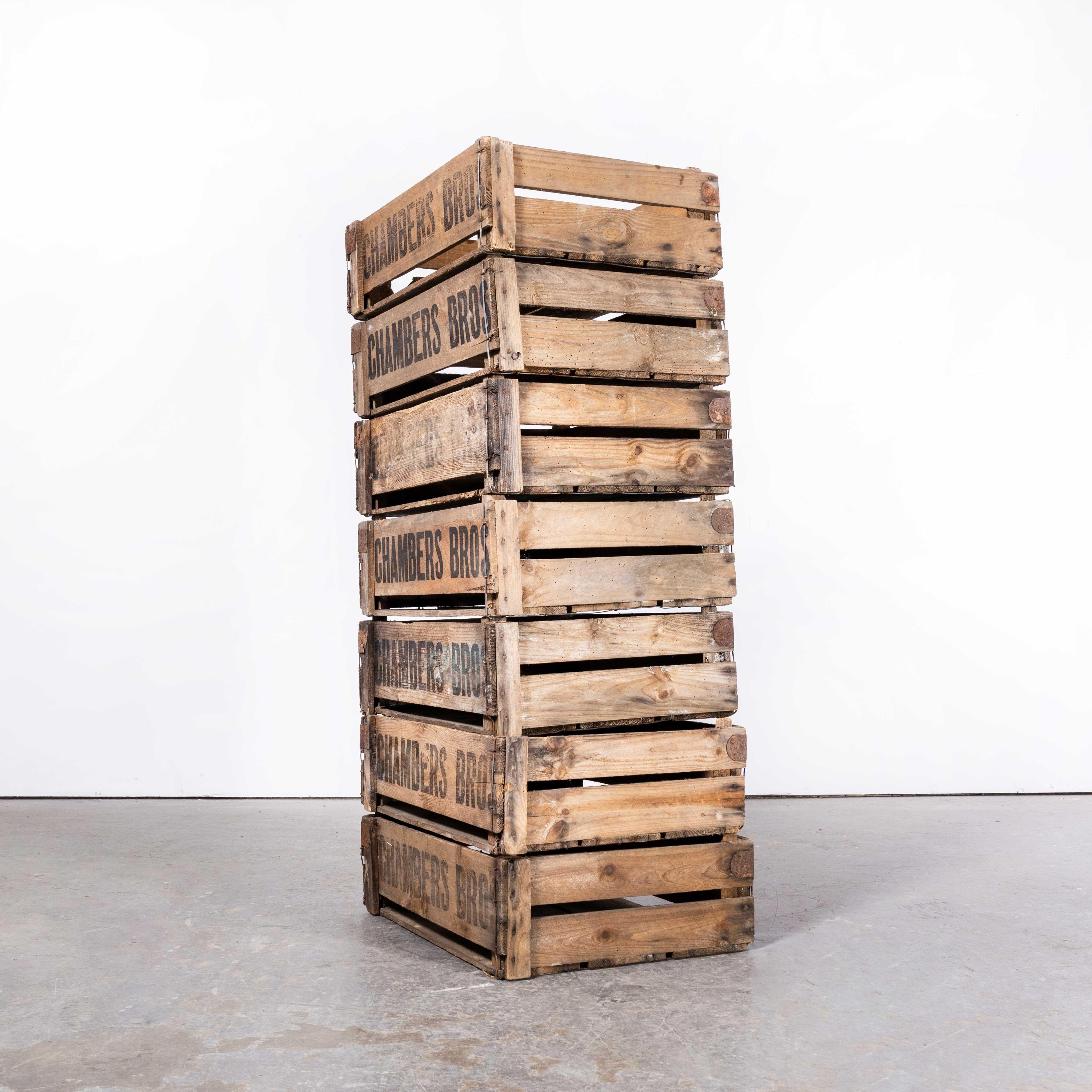 Wood 1970s English Potato Picking Crates