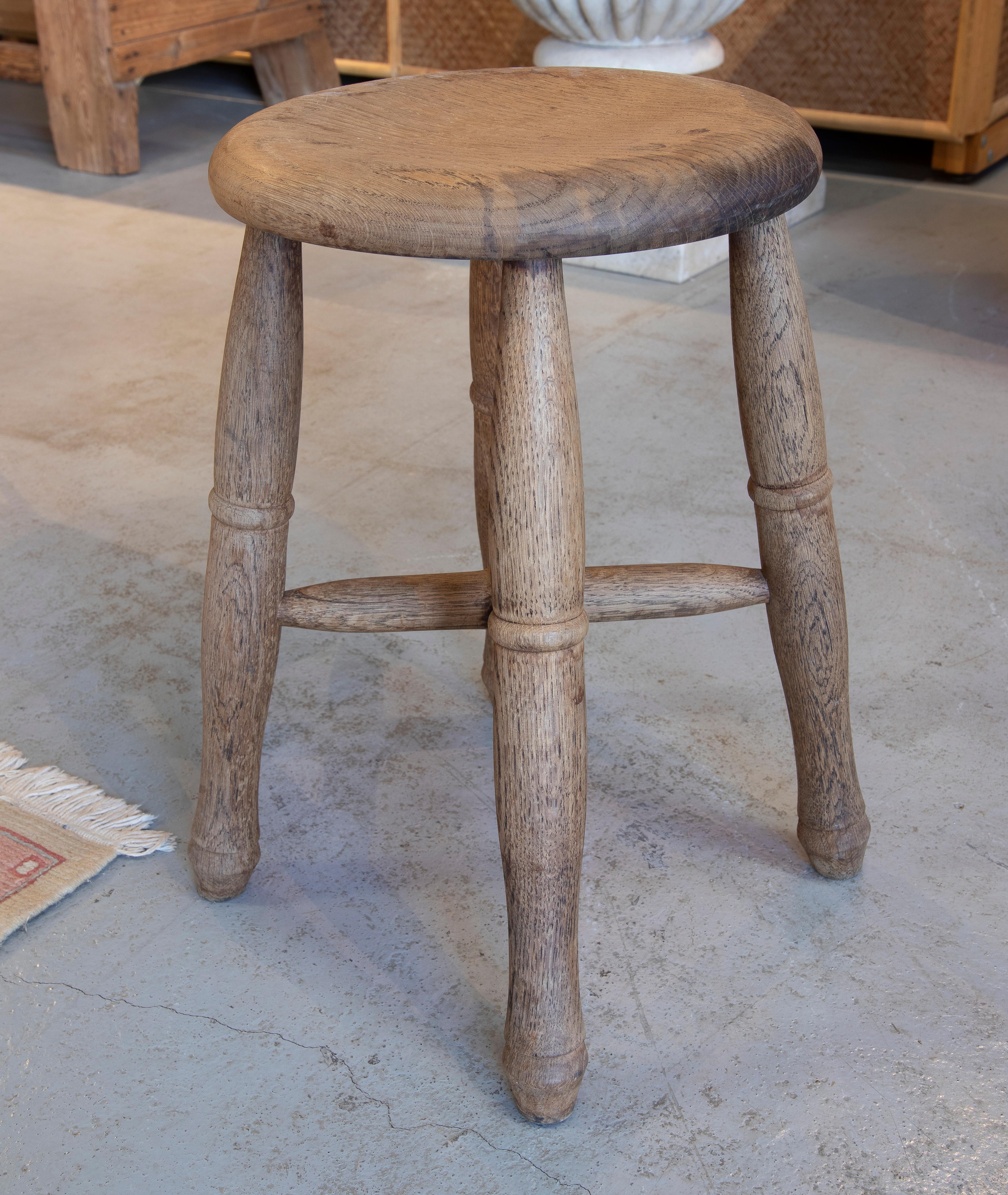 4 legged wooden stool